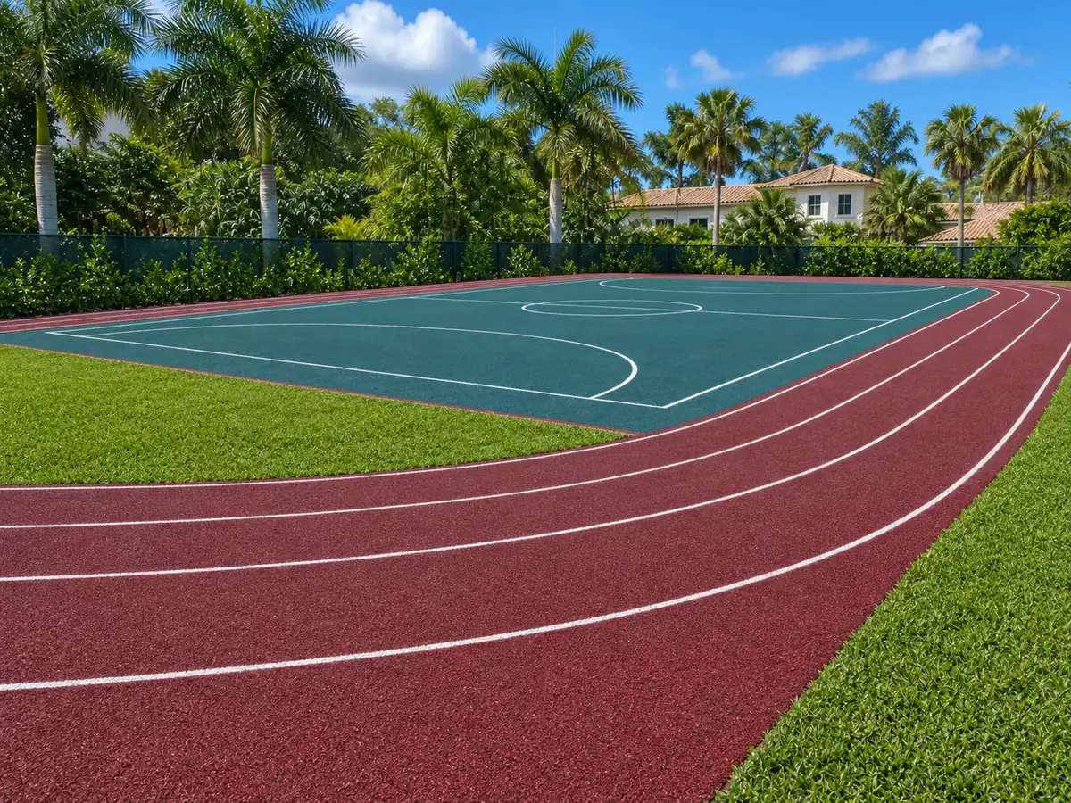 Poured in place rubber surfacing installed by B-Cool Surfacing