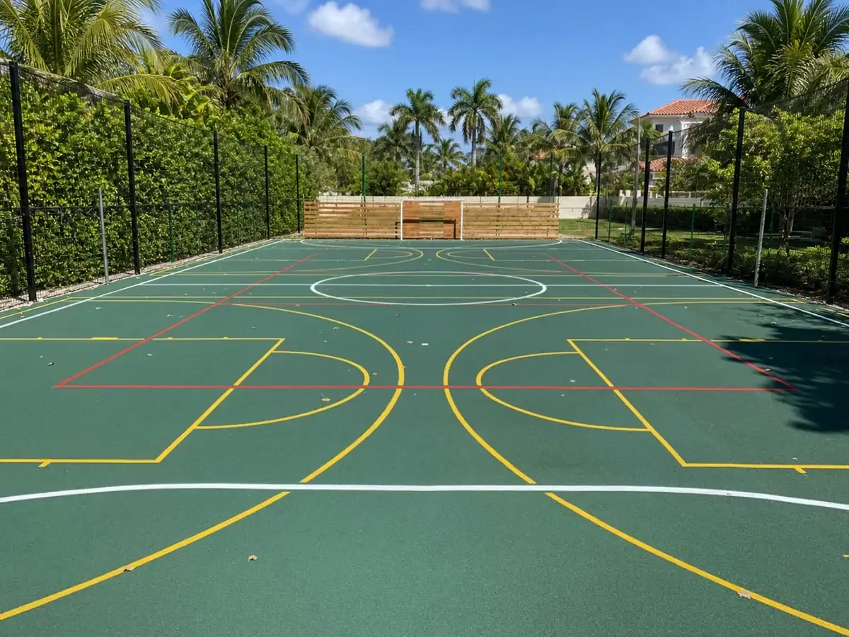 Poured in place rubber surfacing installed by B-Cool Surfacing